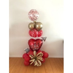 Σύνθεση μπαλονιών  I love you