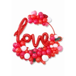 Σύνθεση μπαλονιών love στρογγυλή 