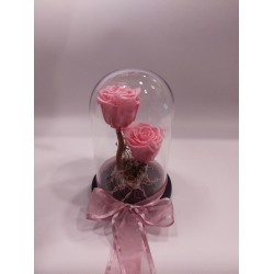Γυάλα με δύο Forever Rose ροζ 