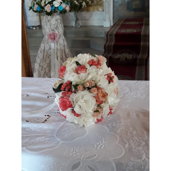 Νυφική με ορτανσία 1